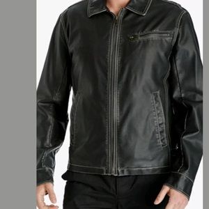 Lucky Brand Men Leather Dean Jacket